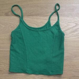 Urban Outfitters Green Ribbed Tank Top